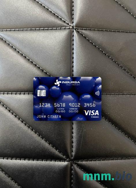 Mexico Inbursa bank visa classic card wygląd fotograficzny skan PSD + zdjęcie